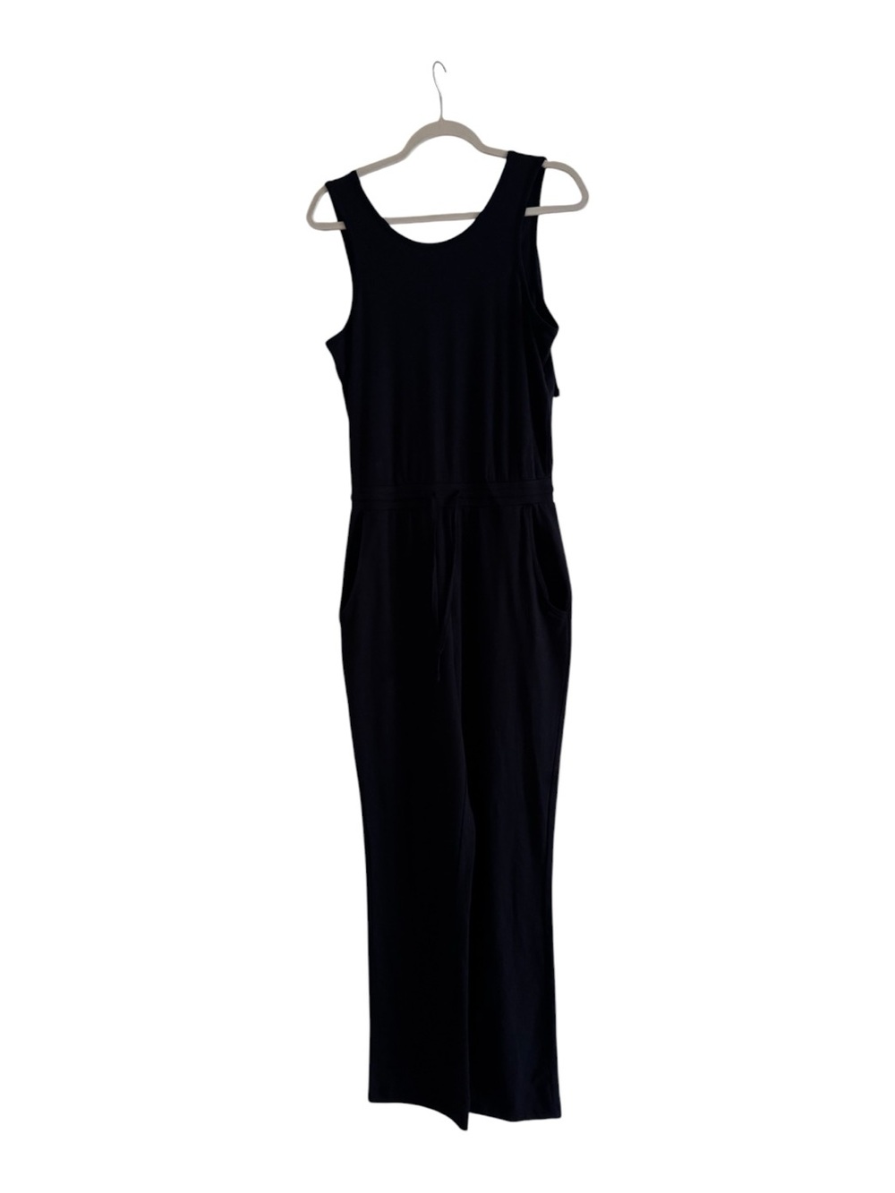 Lole Black Sleeveless Drawstring Jumpsuit